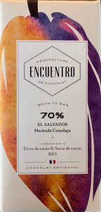 Chocolat Encuentro 70 % El Salvador Hacienda Comalapa Bio